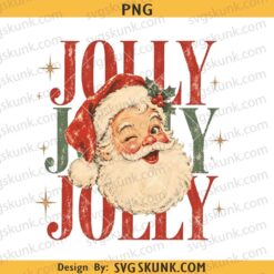 Jolly Santa PNG, Vintage Santa Christmas PNG, Distressed Retro Christmas PNG