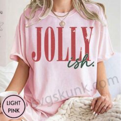 Jolly ish Christmas shirt, Retro Christmas Shirt, Jollyish tee comfort colors - Image 3