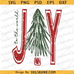 Joy To The World svg png, Vintage Christmas Tree svg png, Retro Christmas Shirt Graphic