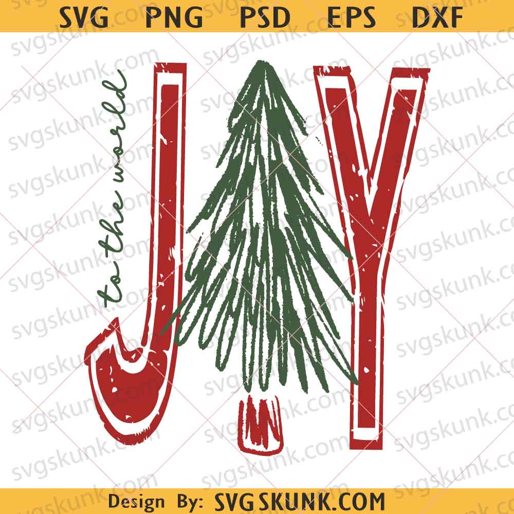 Joy To The World svg png, Vintage Christmas Tree svg png, Retro Christmas Shirt Graphic