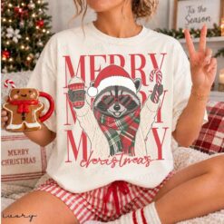 Christmas Raccoon Merry Christmas shirt, Merry Christmas Raccoon shirt