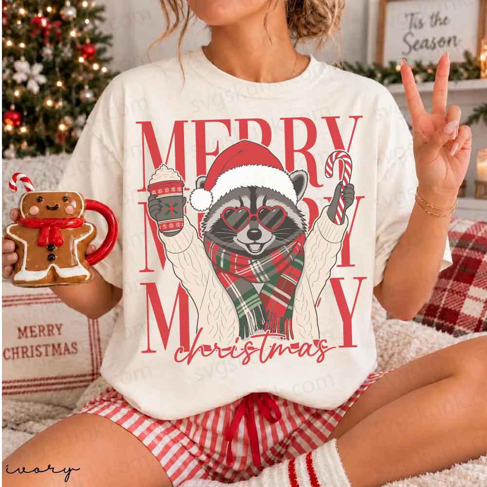 Christmas Raccoon Merry Christmas shirt, Merry Christmas Raccoon shirt