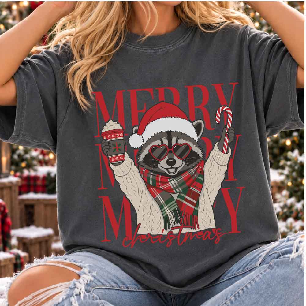 Christmas Raccoon Merry Christmas shirt, Merry Christmas Raccoon shirt