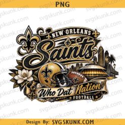 New Orleans Saints Who Dat Nation Football PNG, Saints football PNG