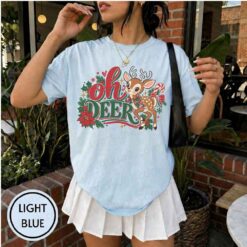 Alternative view of Oh Deer Christmas shirt, Retro Reindeer Christmas shirt, Oh Deer shirt
