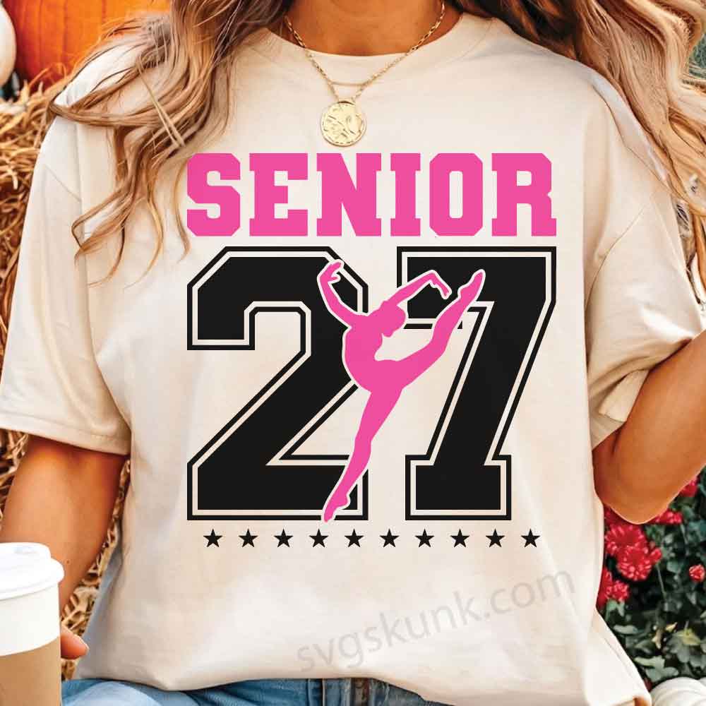 Senior dance mom 2027 shirt, cheer dance mom shirt comfort colors