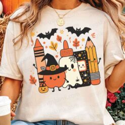 Halloween Teacher shirt, Spooky teacher shirt Png, Teacher Halloween tee Comfort Colors